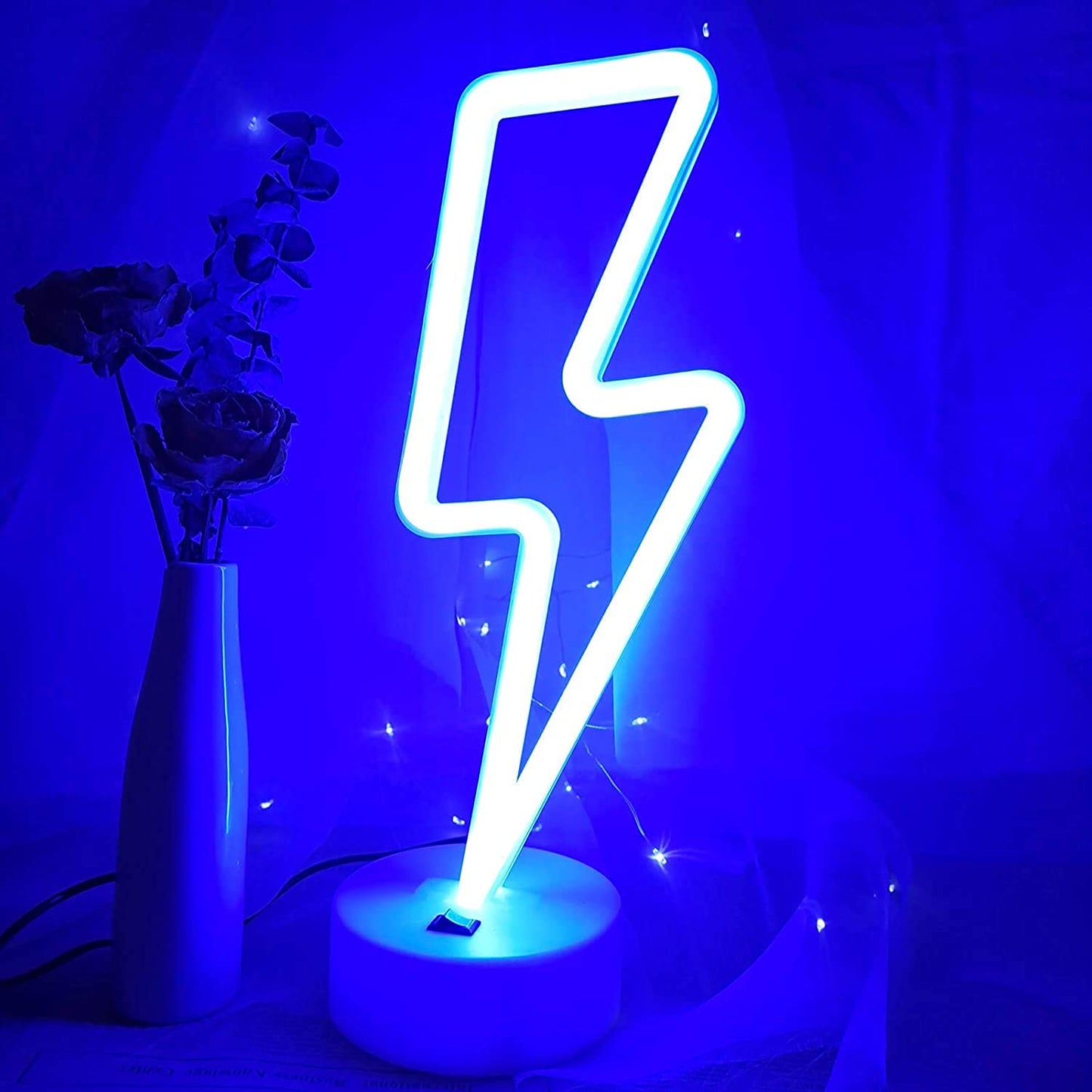 Lampada fulmine blu