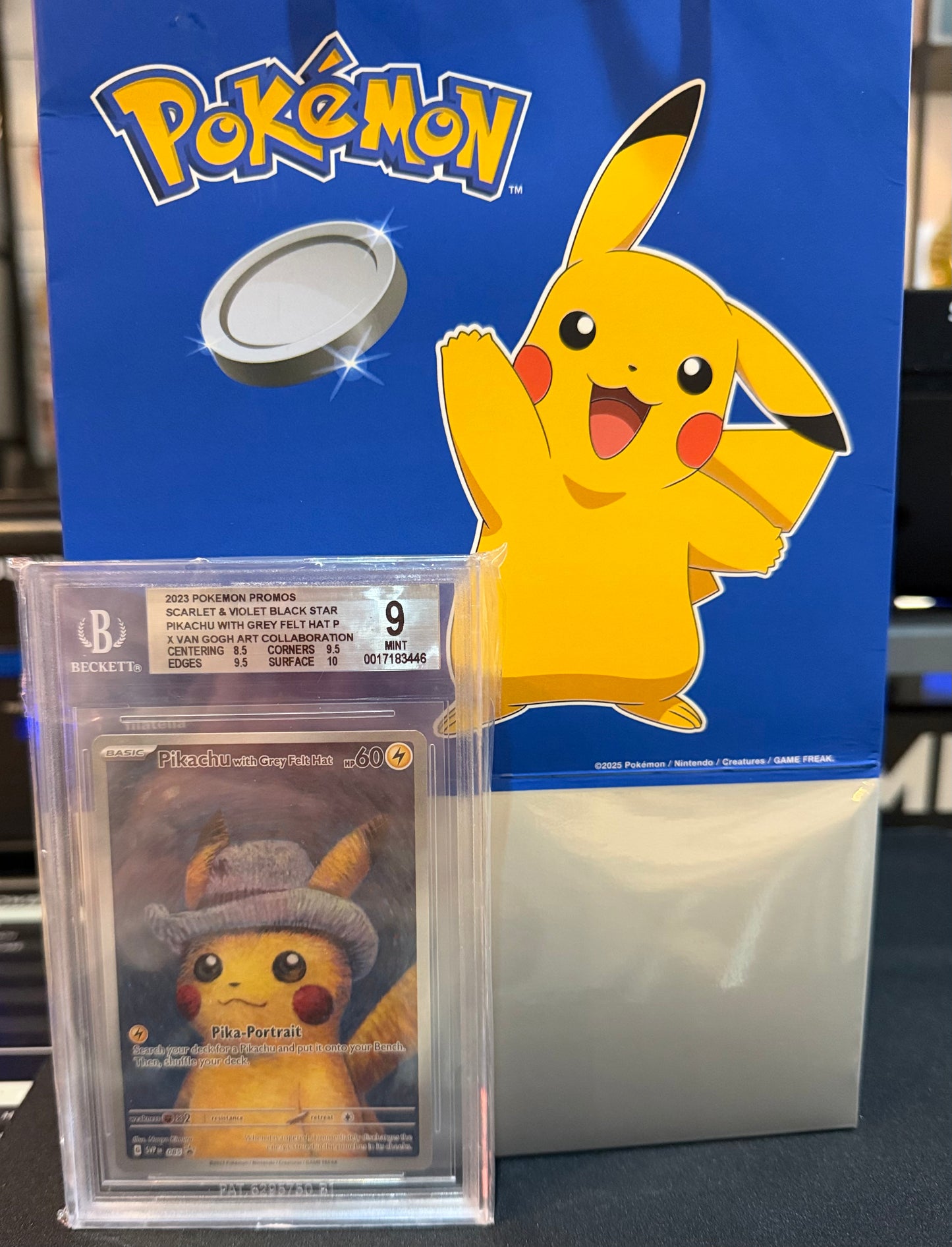 Becket 9 Pokemon Pikachu Van Gogh carta.