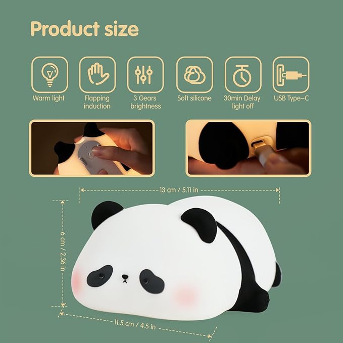 Panda Luce Notturna per Bambini n Silicone.