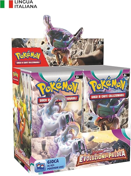 Espositore di buste dell’espansione Scarlatto e Violetto - Evoluzioni a Paldea del GCC Pokémon (36 buste di espansione), edizione in italiano