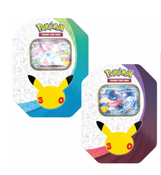 Pokémon 30° Anniversario - Tin da Collezione
Sylveon-ex & Greninja-ex