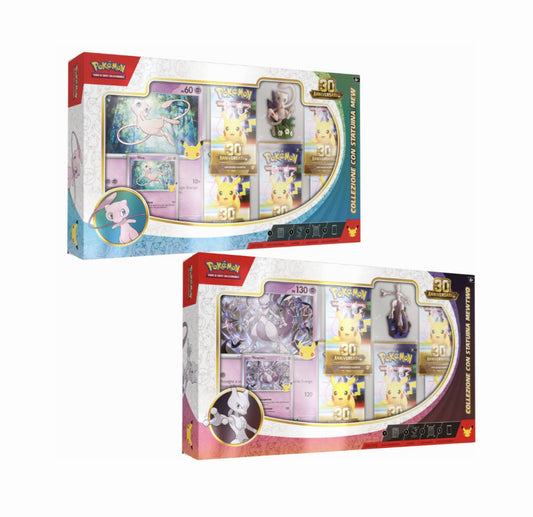 Pokémon 30° Anniversario - Collezione con Statuina
Mew & Mewtwo