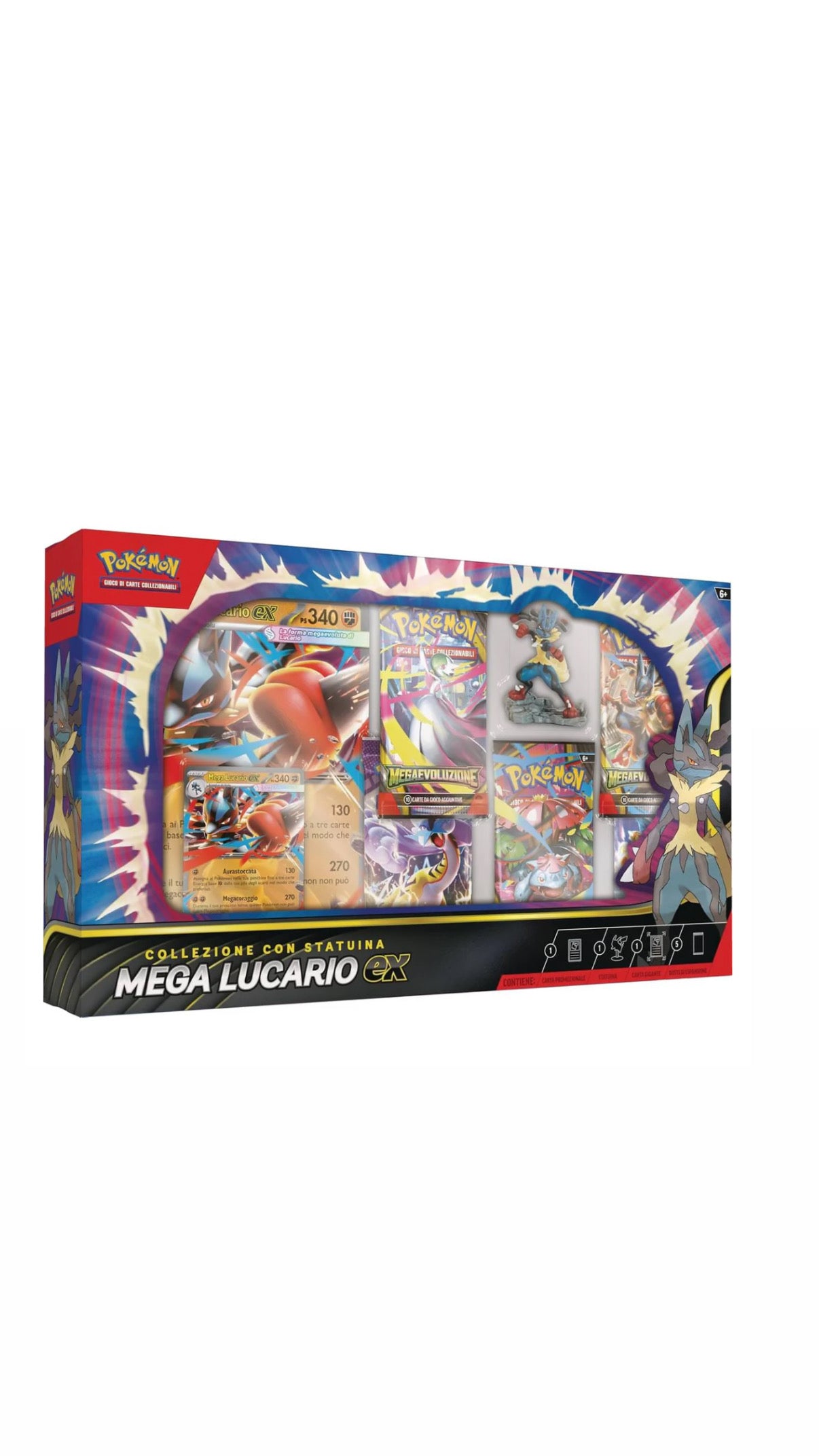 Pokemon Collezione Con Statuina Mega Lucario-Ex