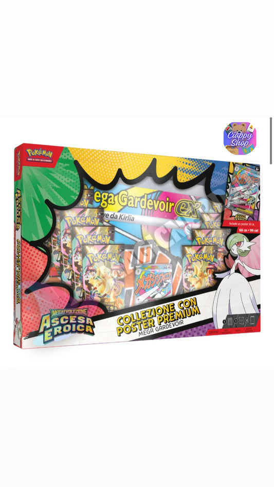 Pokemon Ascesa Eroica Collezione Con Poster Premium Mega Gardevoir ITA