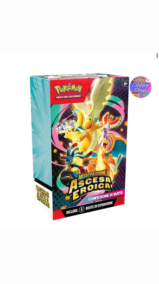 Pokemon Megaevoluzione Ascesa Eroica Bundle 6 Buste ITA