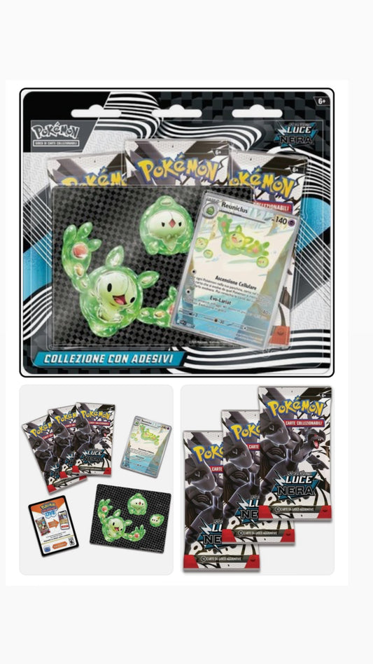 Pokemon LUCE NERA Blister Pack 3 Buste ITALIANO