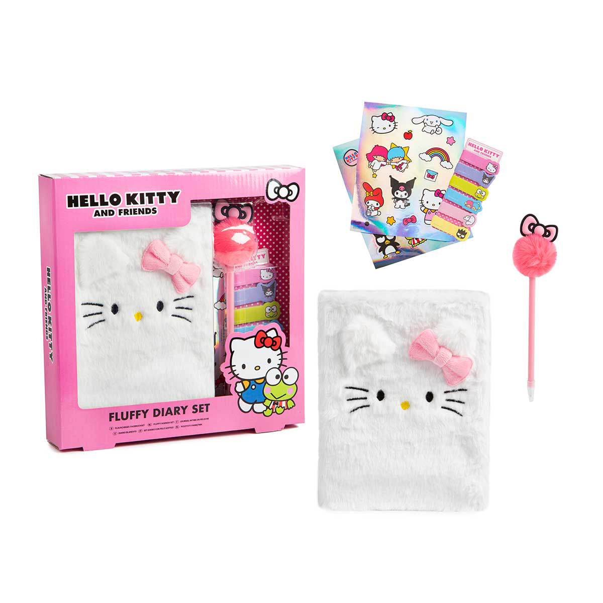 Hello Kitty Fluffy Diary - Set di cancelleria