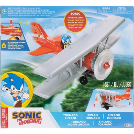 Sonic Biplano Tornado Aereo con Personaggio Luci e Suoni Jakks Pacific 7 Anni+