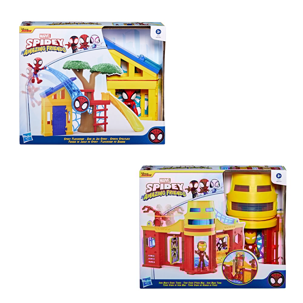 spidey amazing friends playset scene assort